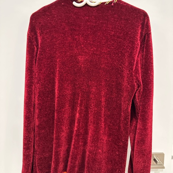 Women's Multicolor Leaf Pattern Sweater - Picture 5 of 5